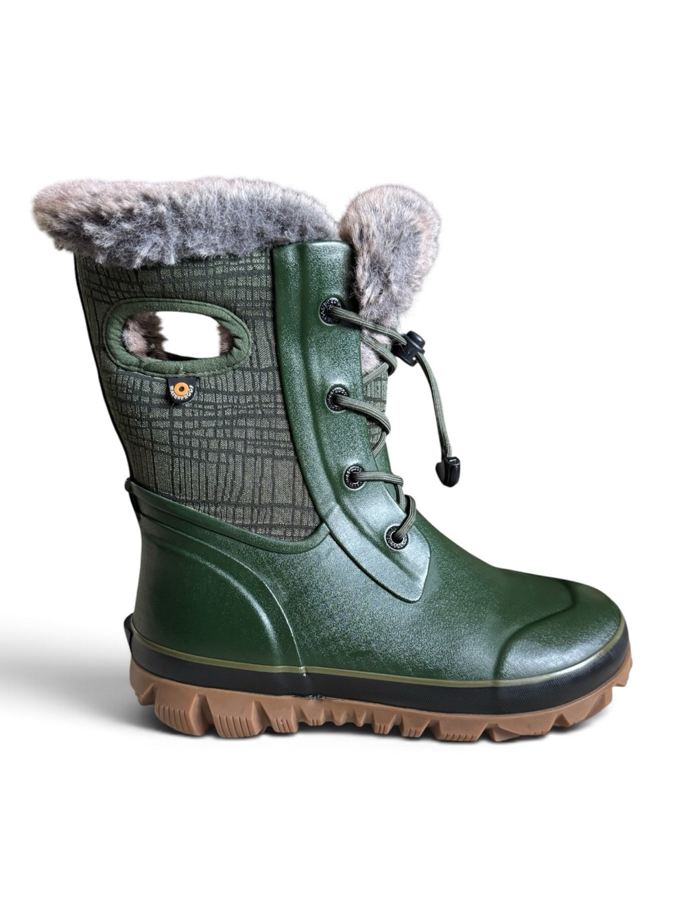 BOGS Arcata II Waterproof Insulated Faux Fur Winter Snow Boots Green Girls 6